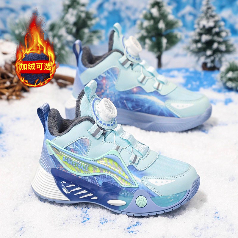 儿童加绒篮球鞋男童冬季