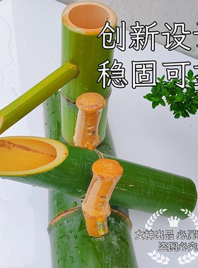 惊鹿流水竹排器日式阳台造景茶台水泵庭院石槽鱼缸装饰摆件循环水