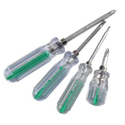 飞豹两用螺丝批螺丝刀双头4mm杆短柄迷你螺丝刀十字一字型起子