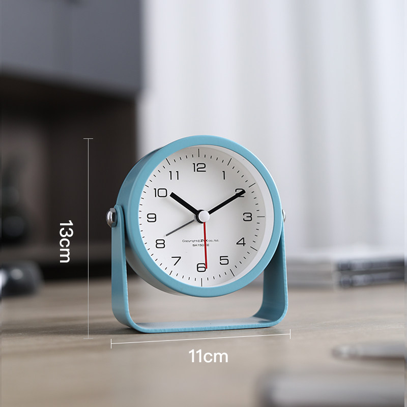 桌面静音小闹钟台式专用座钟学生用台钟起床神器时钟儿童床头钟表
