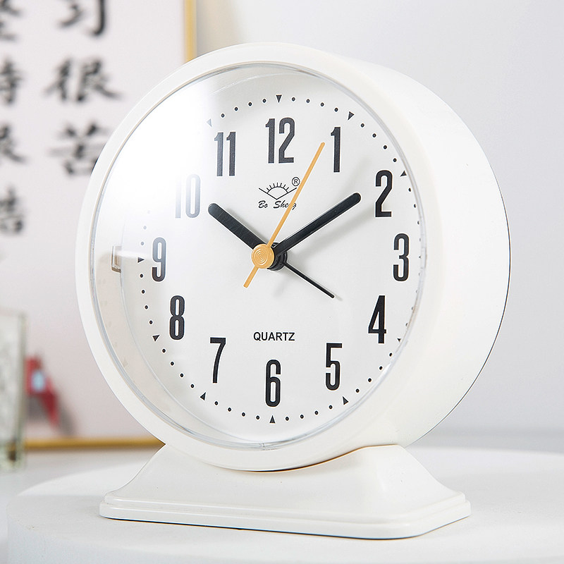 简约大字闹钟男女孩老人学生儿童静音台钟卧室床头客厅现代时钟表