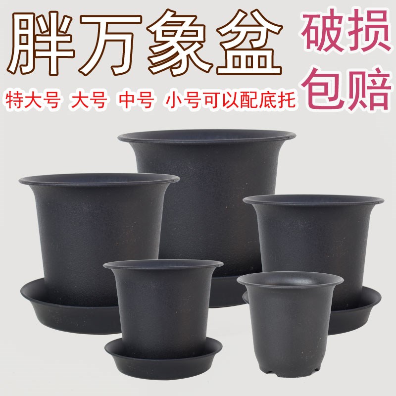 日式加厚树脂矮胖多肉钵磨砂高腰万象花盆玉露盆阳台绿植园艺盆栽
