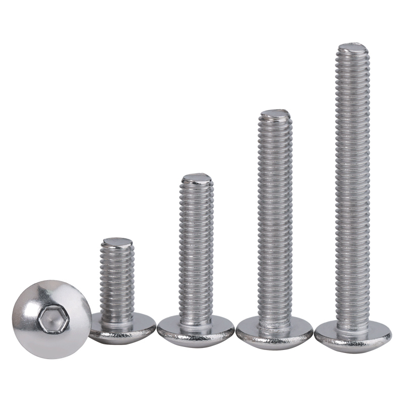 304不锈钢大扁头内六角螺丝机丝钉伞头大帽内六方螺栓M3-M8