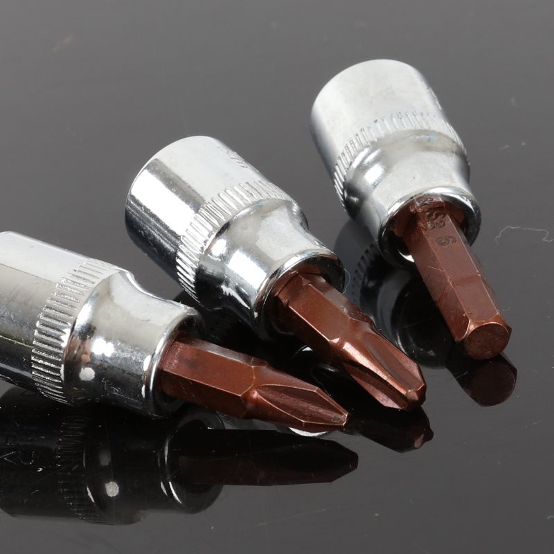 S2小飞批头1/4寸 套筒批头t30梅花内六角套筒头内六花螺丝刀工具