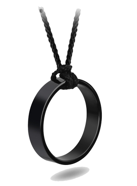 梦卡妮黑色钛钢六字真言介指戒子