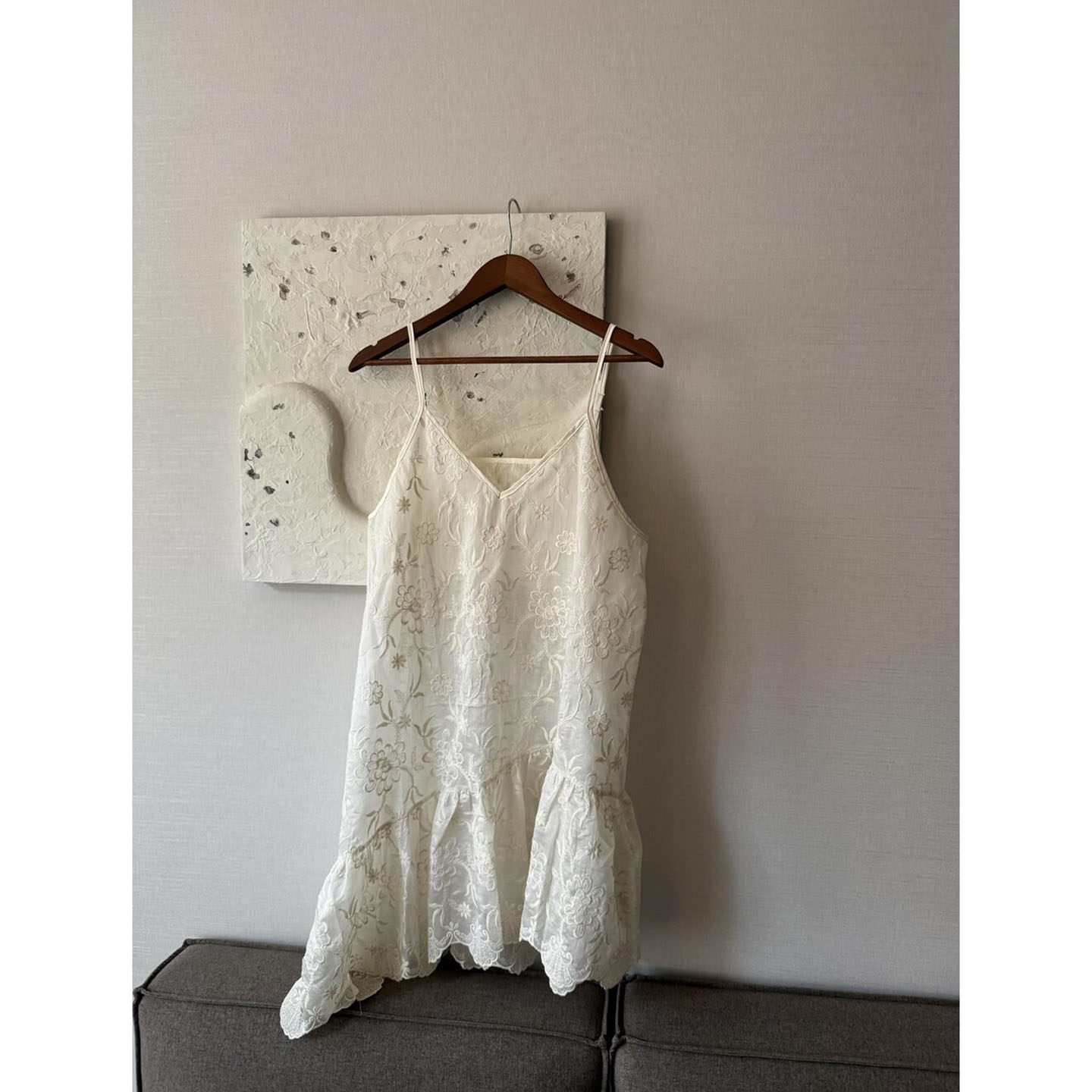 2025早秋新款韩版洋气蕾丝提花无袖背心女不规则吊带裙宽松百搭,女装/女士精品,背心吊带,淘宝优惠券,粉丝福利购,淘宝优惠卷