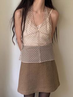 感觉至上!很氛围的波点绑带小罩衫 多种穿法IG博主款