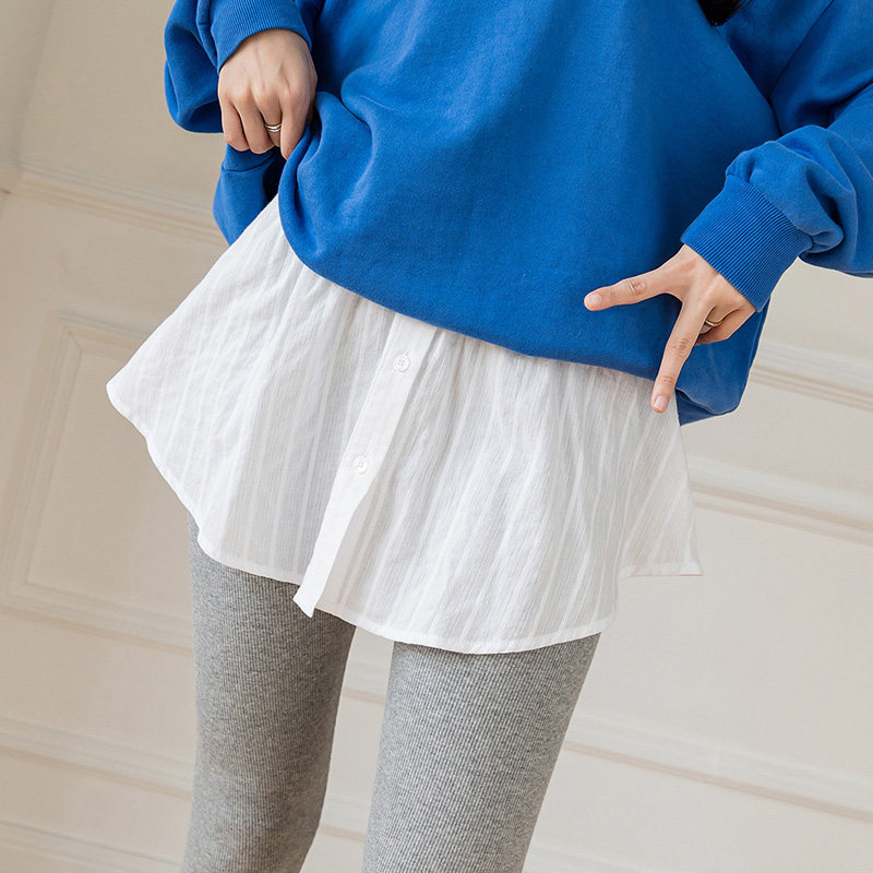 卫衣叠穿内搭打底神器半身裙遮屁股小屁帘搭配毛衣假下摆提花裙子