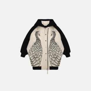 毛呢大衣ZT13049 设计师孔雀纹重工款 NG·时尚 侯允儿限定