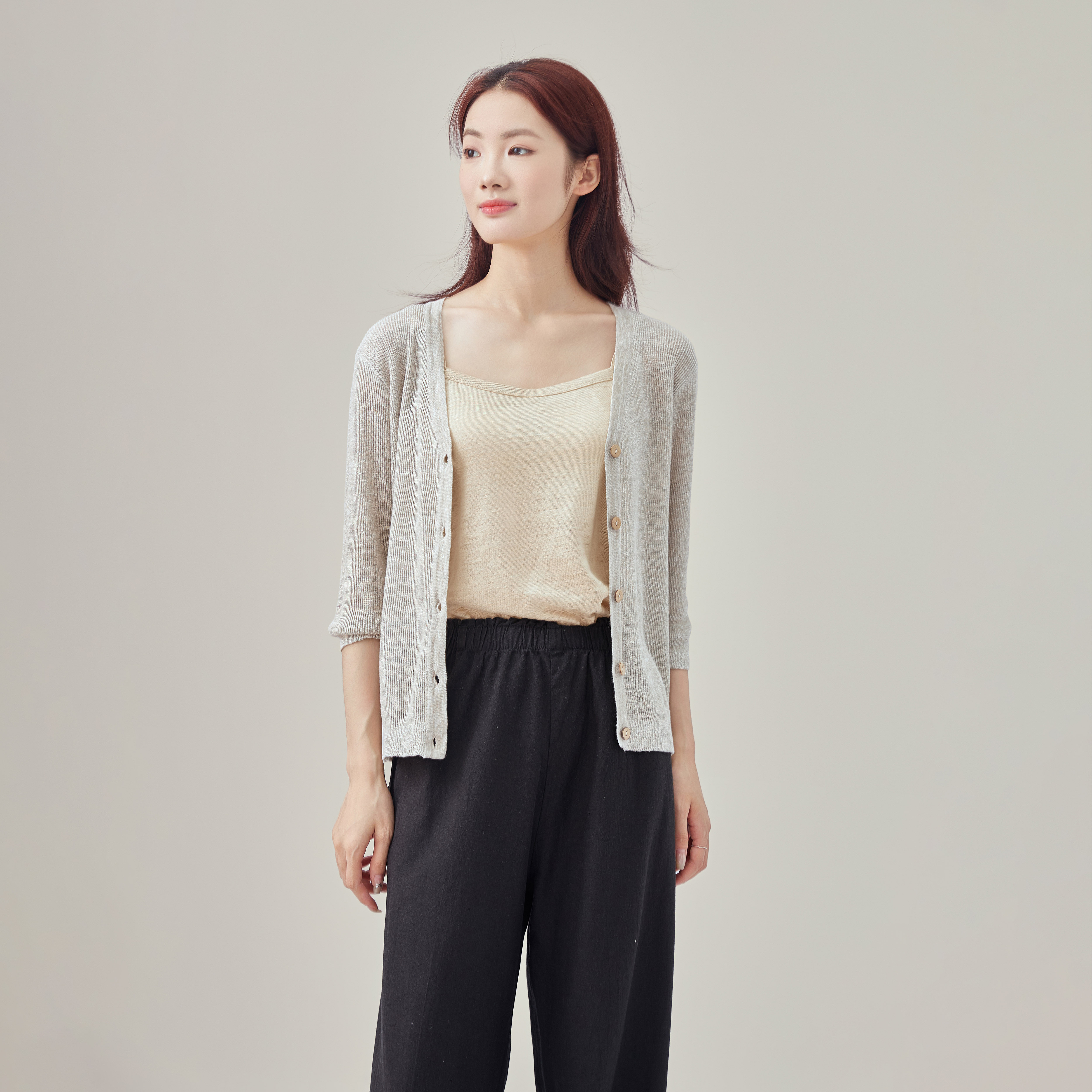 onrays|100%汉麻九分袖开襟针织衫,女装/女士精品,短外套,淘宝优惠券,粉丝福利购,淘宝优惠卷