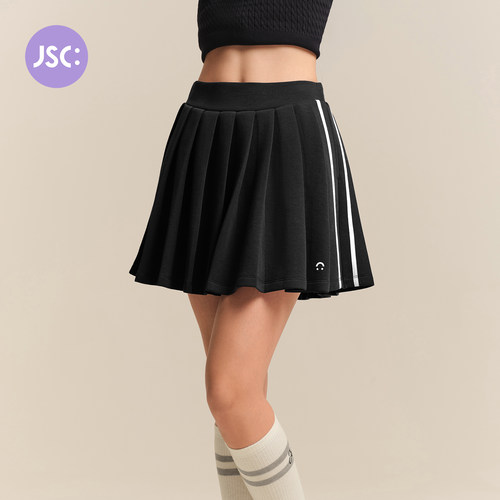JSC秋冬羊毛收腰显瘦百褶高尔夫