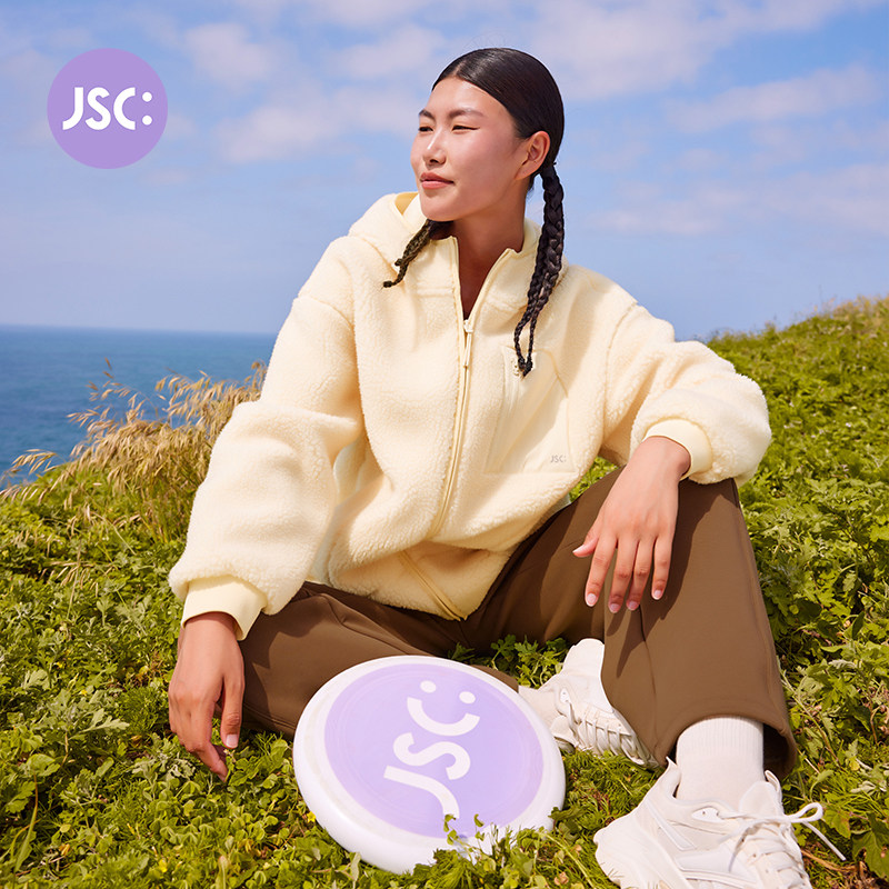 JSC仿羊羔毛绒厚外套女