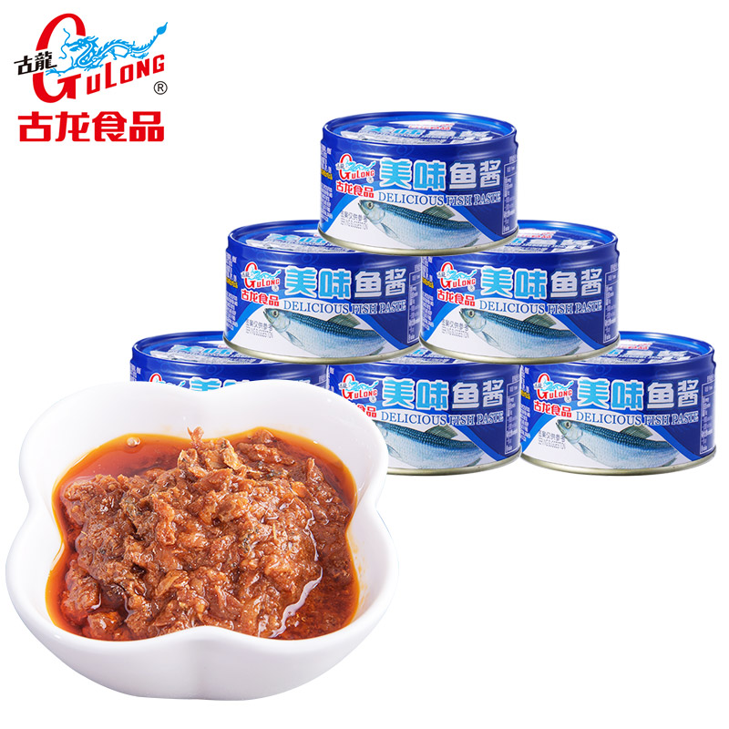 美味鱼酱鱼酱古龙熟食即食罐头图片