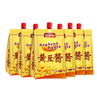 田野泉黄豆酱450g*6袋东北农家特产黄豆酱蘸菜酱酱香美味开袋即食