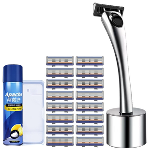 德国进口阿帕齐手动3层剃须刀阿帕奇男士天工金属刮胡刀老式套装