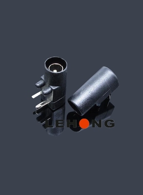 乐鸿精密母3.5安规DC-4017插座黑色白色3脚插件带定位柱/导线插座