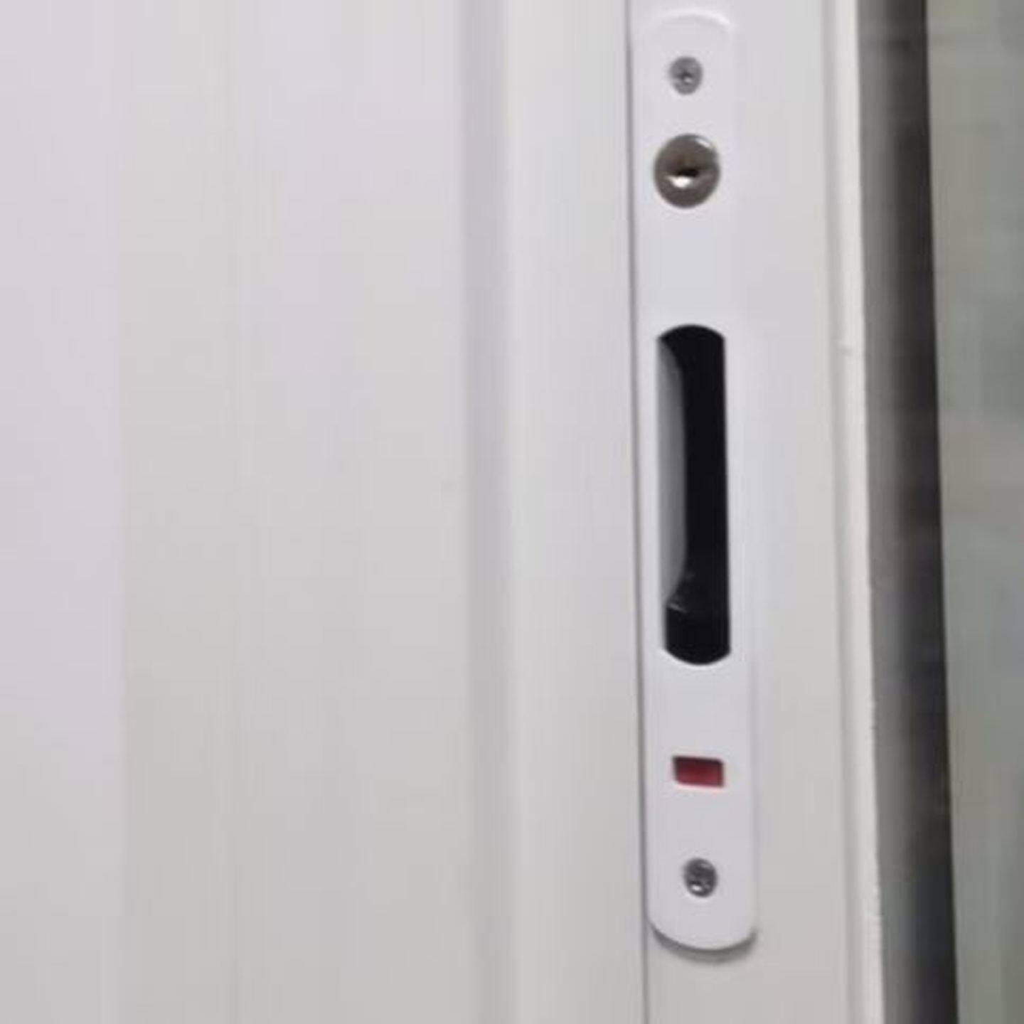 推拉门锁铝合金条形勾锁钩锁推拉钩锁带钥匙阳台移门钩锁中空单面