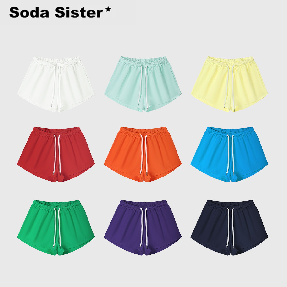 SodaSister运动短裤女夏季轻薄款阔腿裤速干裤外穿休闲透气短裤