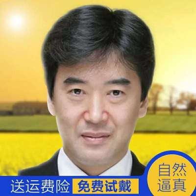 新款中年男士假发真发短发爸爸新款发套男假发整顶中老年真人头g