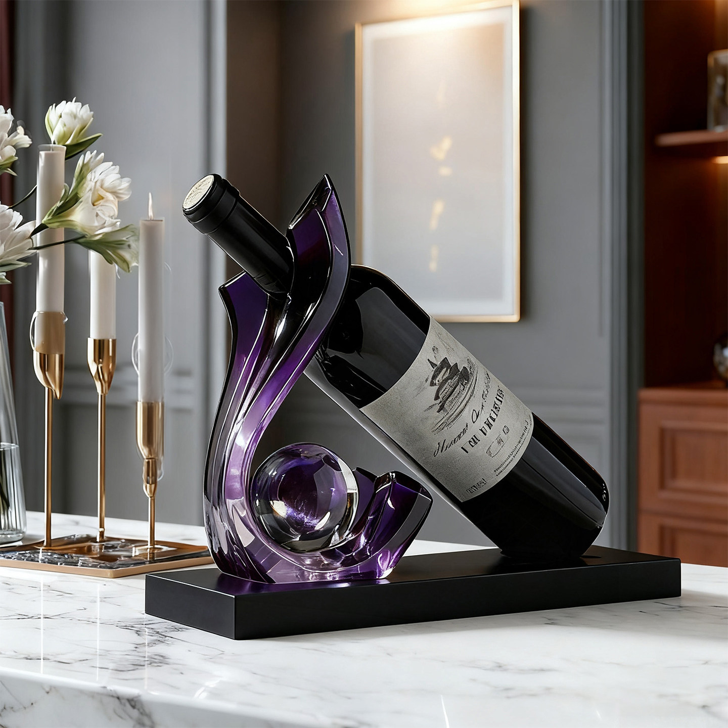 创意玻璃红酒瓶摆件家居装饰品多功能收纳工艺品现代简约,家居饰品,装饰摆件,淘宝优惠券,粉丝福利购,淘宝优惠卷