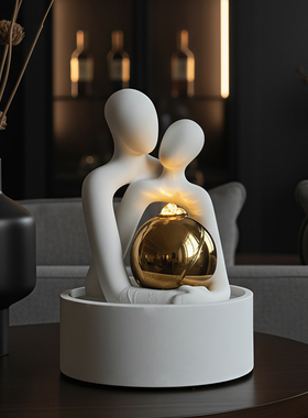 创意人物造型陶瓷摆件LED灯