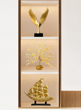 轻奢高档酒柜电视柜摆件高端大气