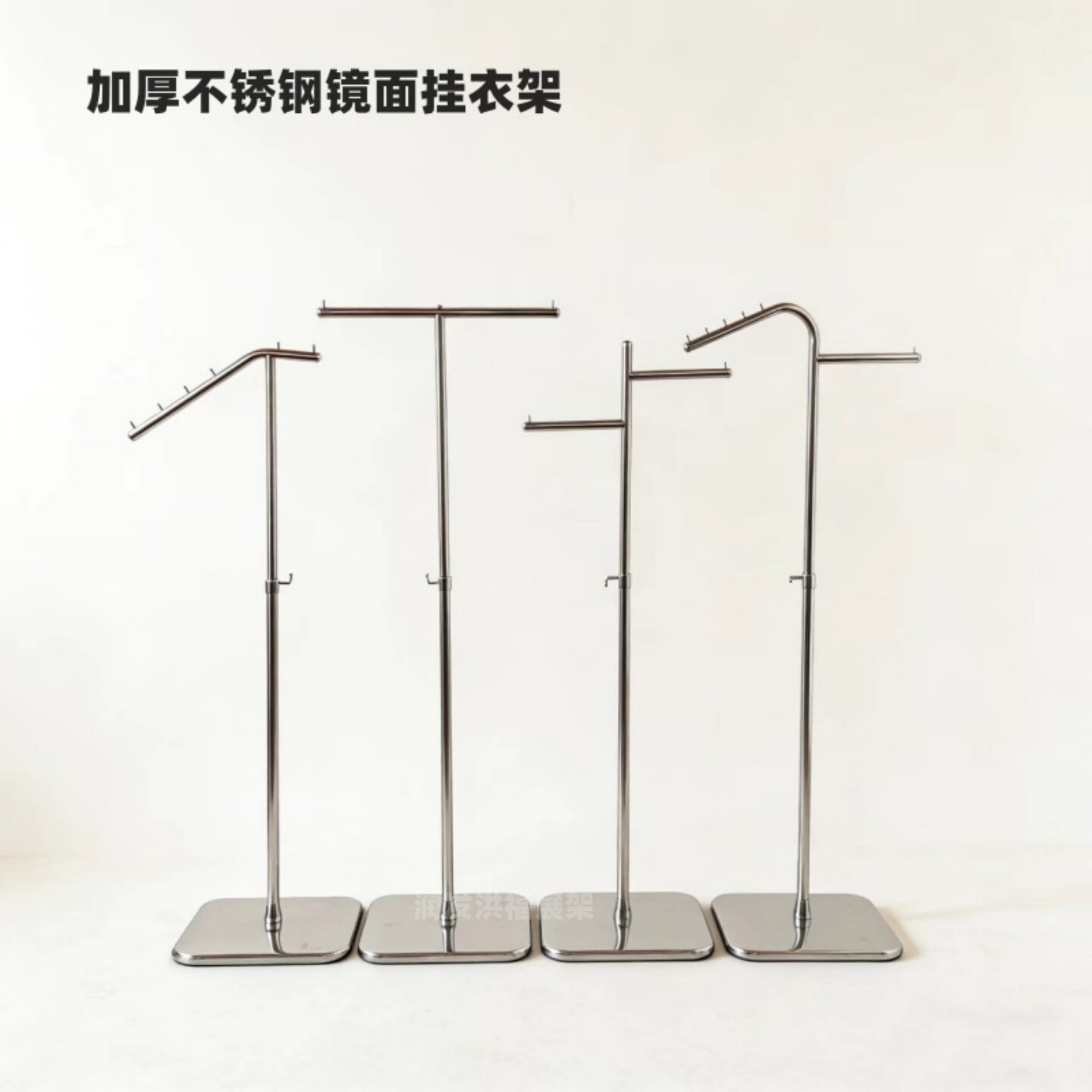 服装店不锈钢落地式展示架家用卧室中岛陈列架男女童装伸缩挂衣架