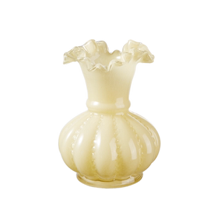 中古芬顿花瓶摆件客厅水养插鲜花高级感轻奢玻璃粉色创意简约琉璃