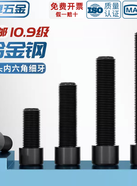 10.9级细牙内六角螺丝MM8*1M10*1.25M12M14M16*1.5M18M20M22M24x2