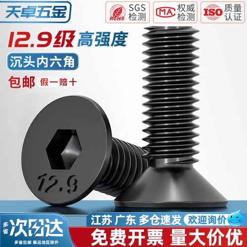 【全网热销】12.9级沉头内六角