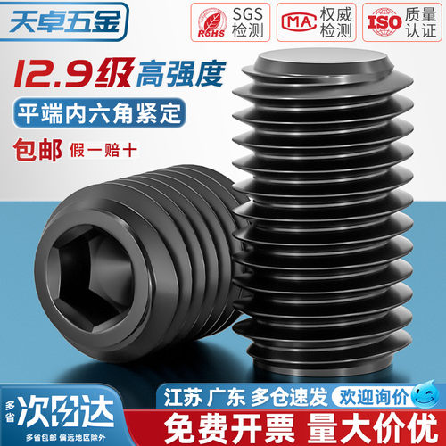 【全网热销】12.9级平端紧定螺丝