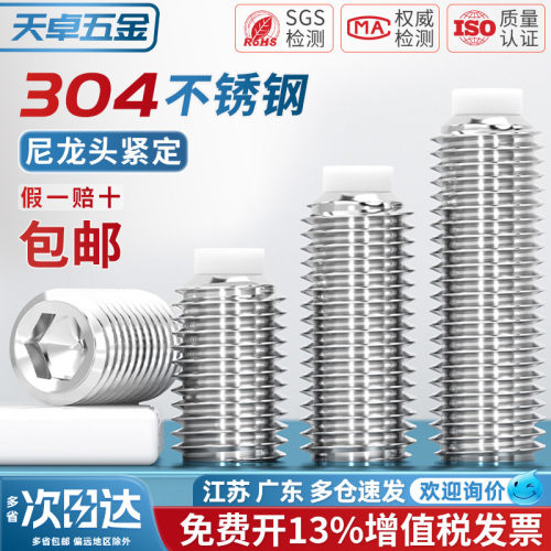 【全网热销】304尼龙头紧定螺丝
