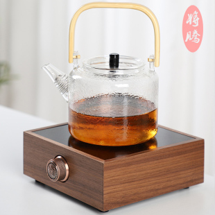 胡桃木电陶炉煮茶炉煮茶器迷你小型家用电热炉烧茶炉养生壶电磁炉