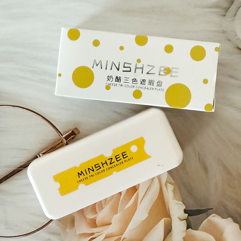 MINSHZEE茗希芝奶酪三色遮瑕膏轻薄不假白不脱妆不卡粉持久遮瑕