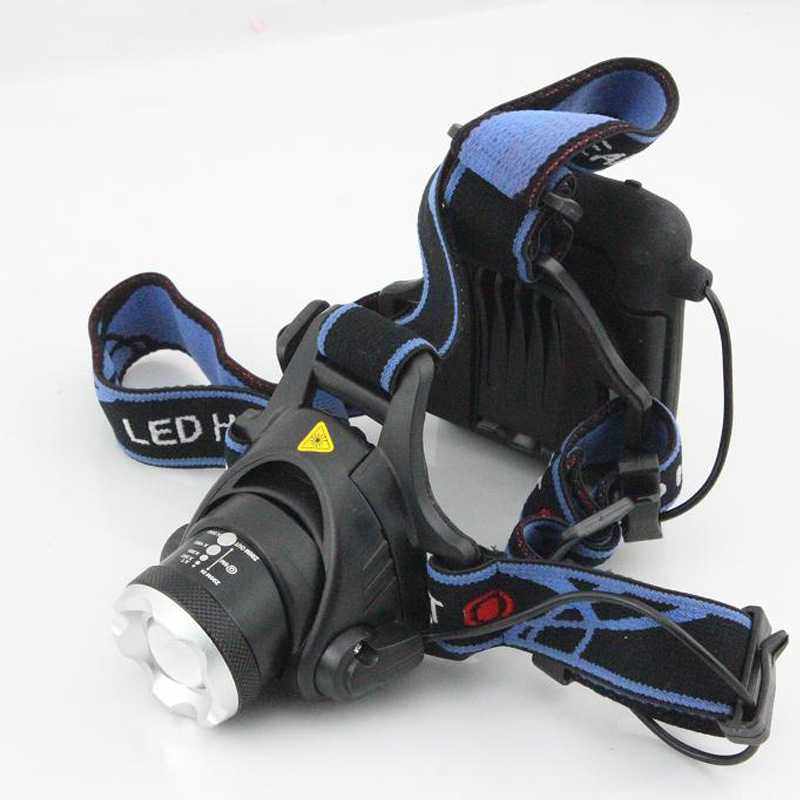 正品睿光 XML-T6变焦强光头灯钓鱼灯户外野营灯手电筒 4*AA