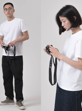 TFIH 270g重磅纯棉日系复古白色T恤短袖男厚实品质宽松打底衫女夏