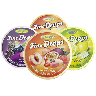 woogie牌什锦味水果糖果200g*2盒野莓柠檬味铁盒装硬糖零食食品