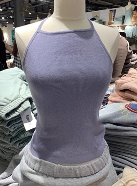 Brandy Girl欧美风性感挂脖系带针织吊带bm露背背心内搭修身上衣