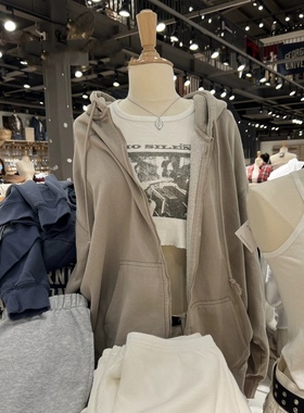 Brandy Girl欧阳娜娜同款bm卫衣女复古连帽开衫外套宽松加绒上衣