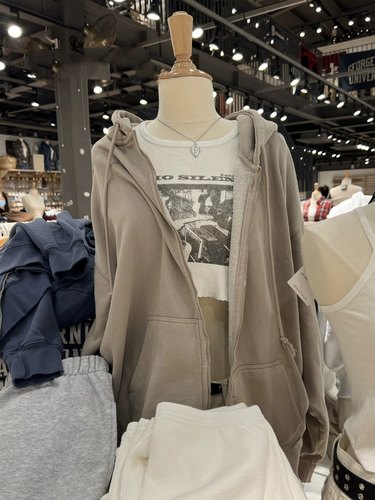 Brandy Girl欧阳娜娜同款bm卫衣女复古连帽开衫外套宽松加绒上衣