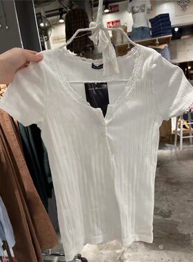 brandymelville欧美蕾丝短袖百搭