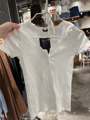 brandymelville欧美蕾丝短袖百搭