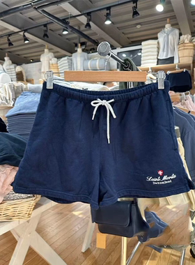 BrandyGirl新款美式复古刺绣字母bm短裤女宽松显瘦休闲运动热裤潮