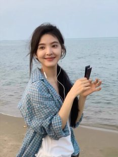 BrandyGirl章若楠同款bm格子衬衫女宽松休闲长袖防晒衬衣翻领上衣