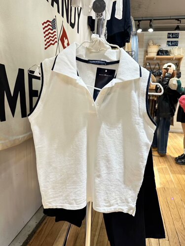 Brandy Girl新款美式polo领无袖背心女bm翻领马甲修身辣妹上衣ins