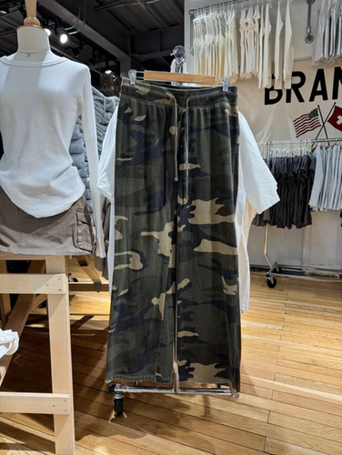 BrandyGirl高腰显瘦迷彩工装裤