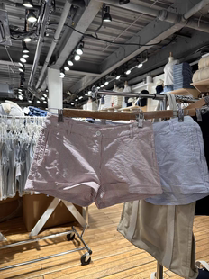 BrandyGirl新款美式高腰bm条纹短裤女休闲百搭显瘦直筒翻边热裤潮