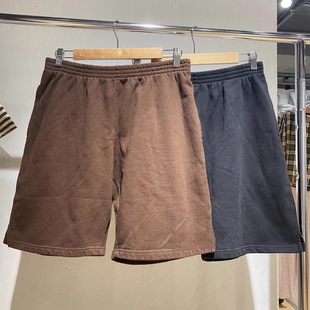 Brandy Girl美式复古高腰开叉五分裤女bm短裤纯棉休闲直筒裤女潮