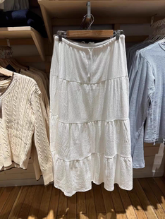 BrandyGirl新款 高腰显瘦仙女裙子女 褶皱抽绳bm蛋糕裙半身长裙美式