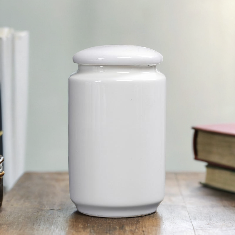 家用白瓷茶叶罐陶瓷密封便携旅行